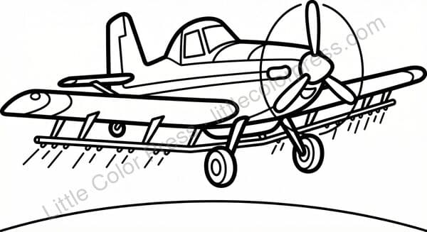 Crop Duster coloring page, inspired by Air Tractor AT-502