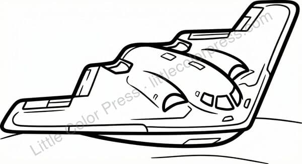 Stealth Bomber coloring page, inspired by B-2 Spirit