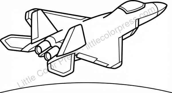 Fighter Jet coloring page, inspired by F-22 Raptor