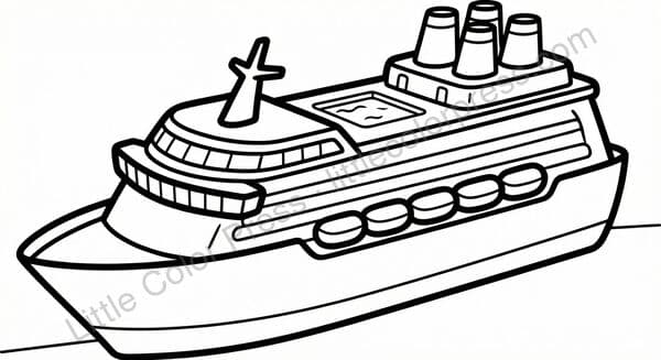 Cruise Ship coloring page
