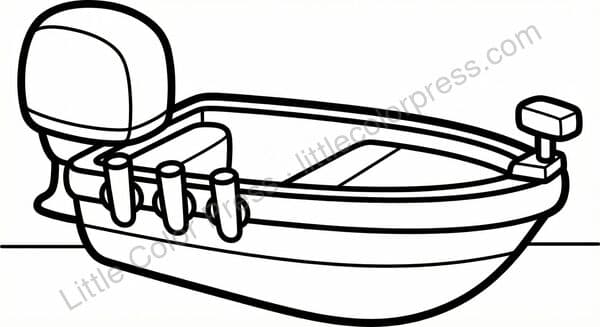 Fishing Boat coloring page