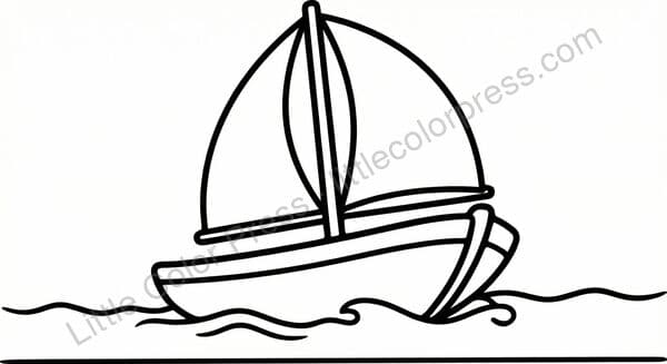 Sailboat coloring page