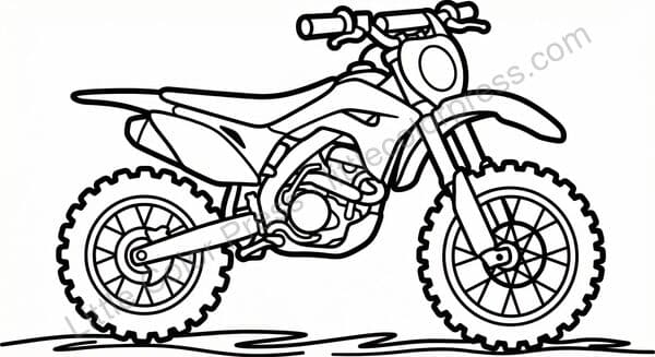 Dirt Bike coloring page, inspired by Honda CRF450R