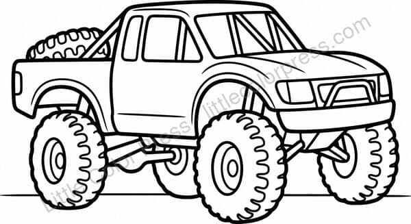 Baja Trophy Truck coloring page