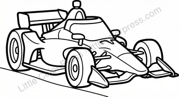 IndyCar coloring page, inspired by Dallara DW12