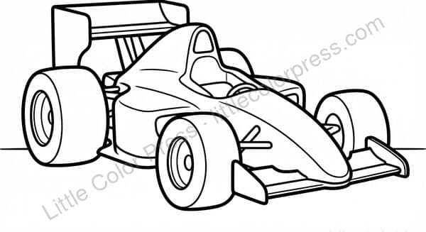 Formula 1 Race Car coloring page