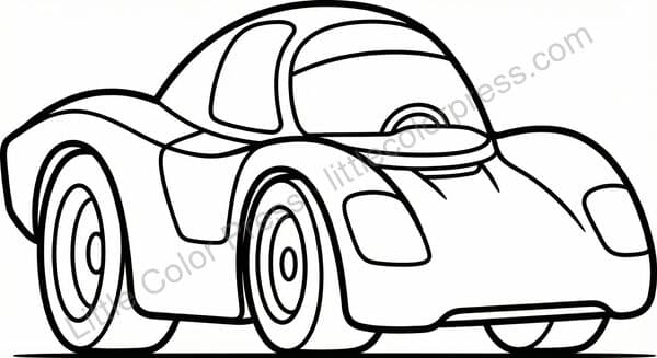 Le Mans Prototype coloring page, inspired by Porsche 963