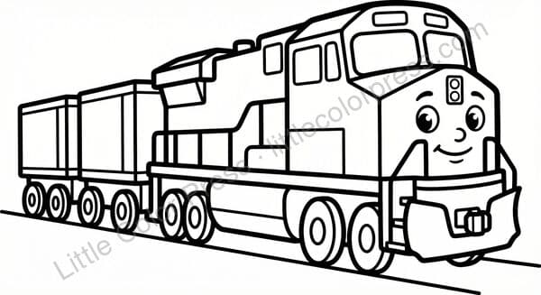 Freight Locomotive coloring page, inspired by GE ES44AC