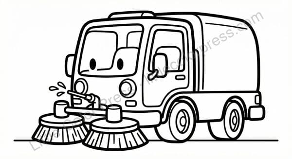 Street Sweeper coloring page, inspired by Elgin Pelican