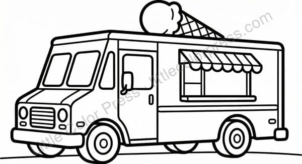 Ice Cream Truck coloring page