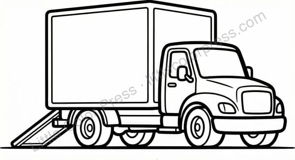 Moving Truck coloring page
